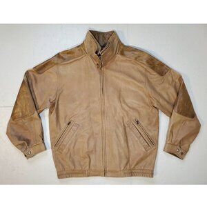 Vtg ORVIS Lone Pine Brown Leather Jacket | Made in USA | 42